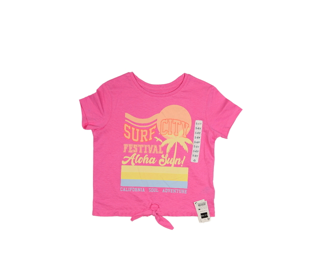 Nové růžové triko s letním motivem