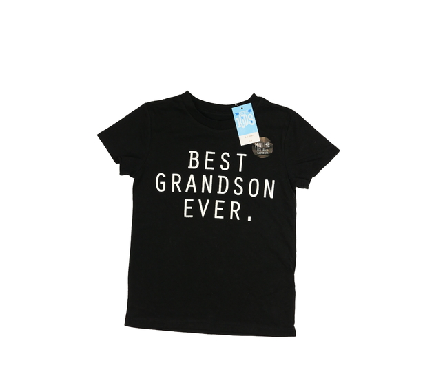 Nové černé triko se stříbrným nápisem 