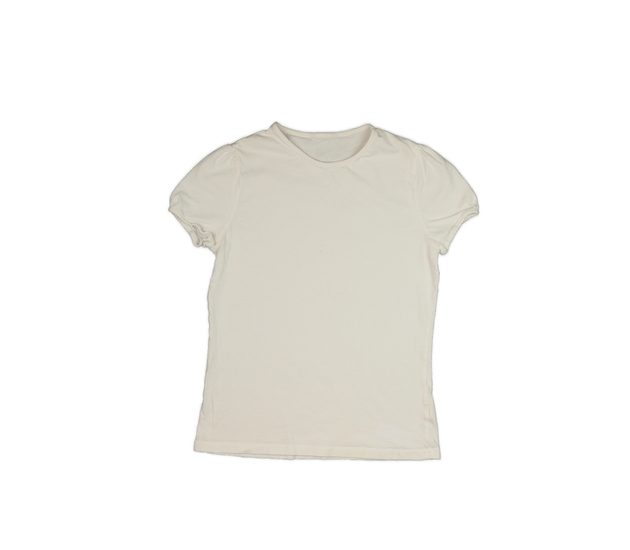 Bílé triko s nabíranými rukávy F&F