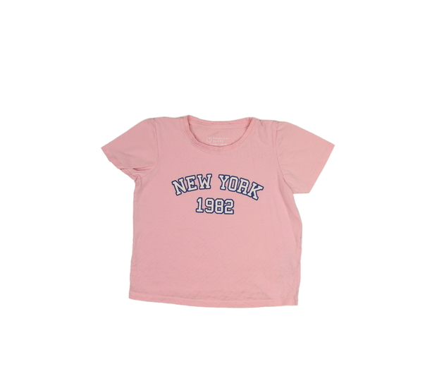 Růžové kratší triko s nápisem Primark