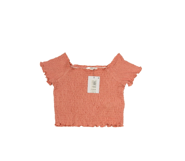 Nový meruňkový prošívaný crop top M&S