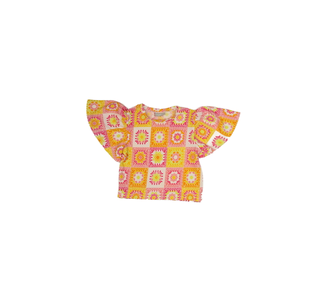 Květinový lehký crop top 