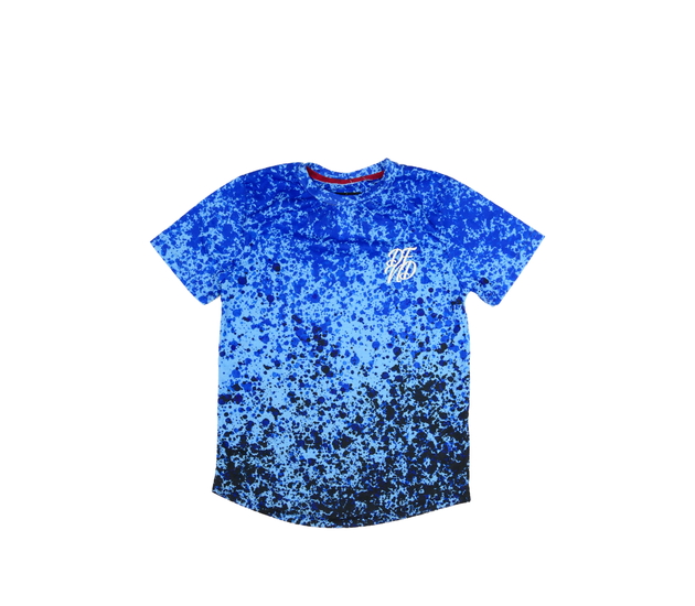 Modré vzorované triko 