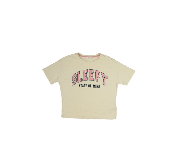 Krémové kratší a široké triko M&S