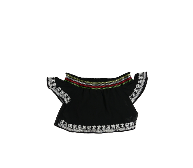 Černý zdobný crop top River Island