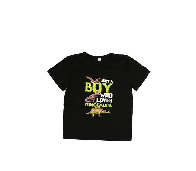 Černé triko s dinosaury 