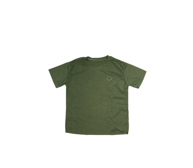 Khaki zelené lehké triko se smajlíkem