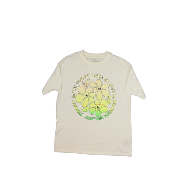 Bílé triko s květinovým potiskem M&S