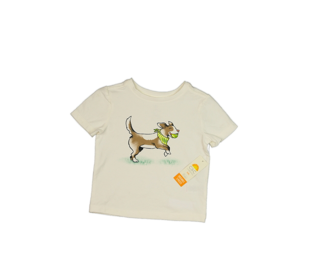 Nové krémové triko s pejskem