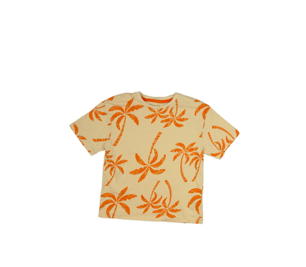 Hnědé triko s palmami Primark