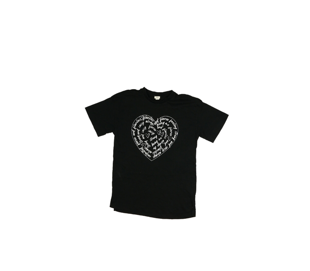 Černé triko se srdcem River Island
