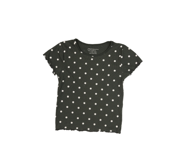 Šedé květinové kratší triko Primark