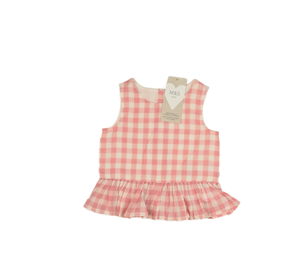 Nové kostkované růžovo-bílé triko M&S