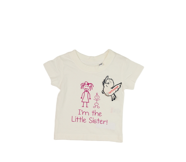 Nové bílé triko s růžovým potiskem 