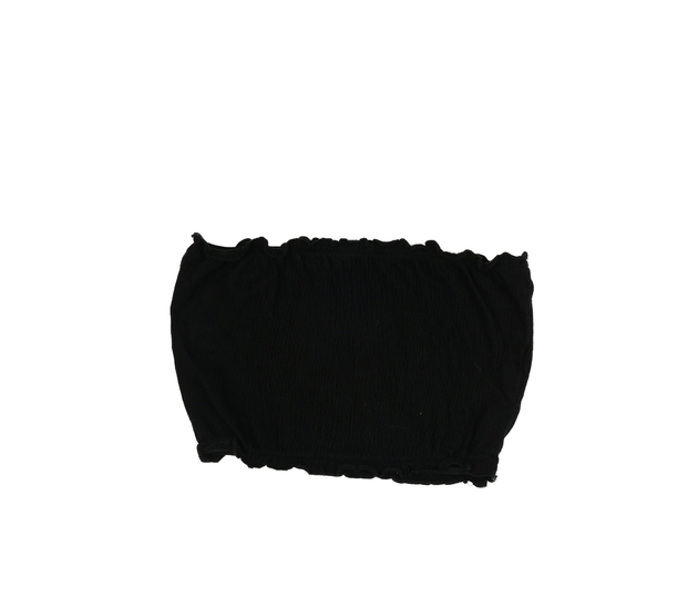 Černý crop top přes prsa New Look