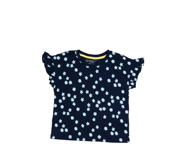 Tmavě modré květinové triko Primark