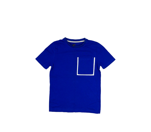 Sytě modré triko s kapsičkou 