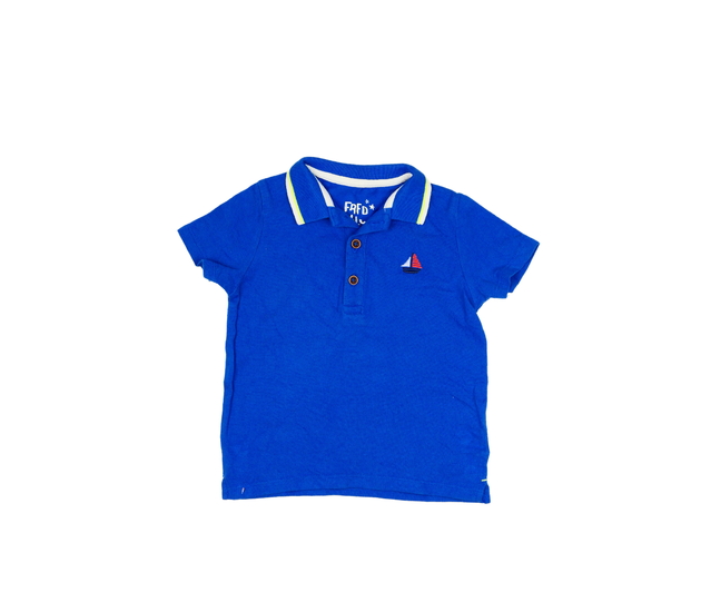 Modré triko s límečkem a plachetnicí F&F