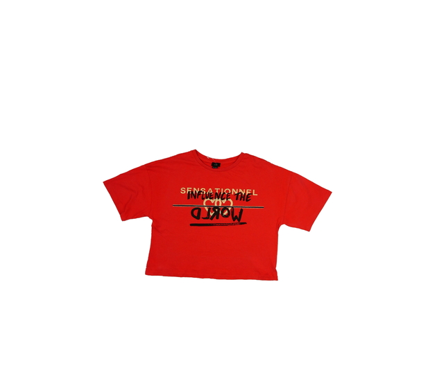 Červený crop top River Island