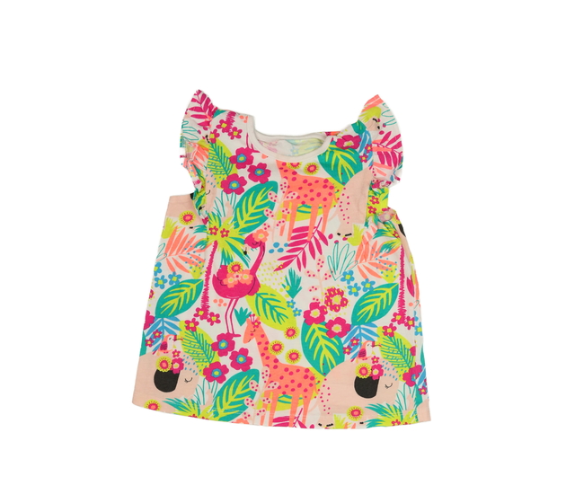 Světlé barevné triko s motivem pralesa