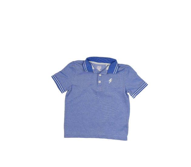 Modré melírované triko s límečkem F&F