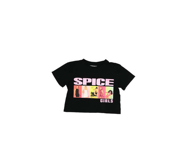 Černý crop top Spice Girls Primark
