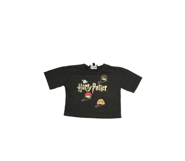 Šedý crop top Harry Potter Primark