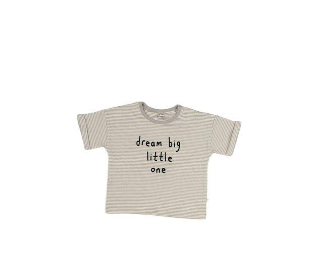 Pruhované bílo-šedé triko s nápisem F&F