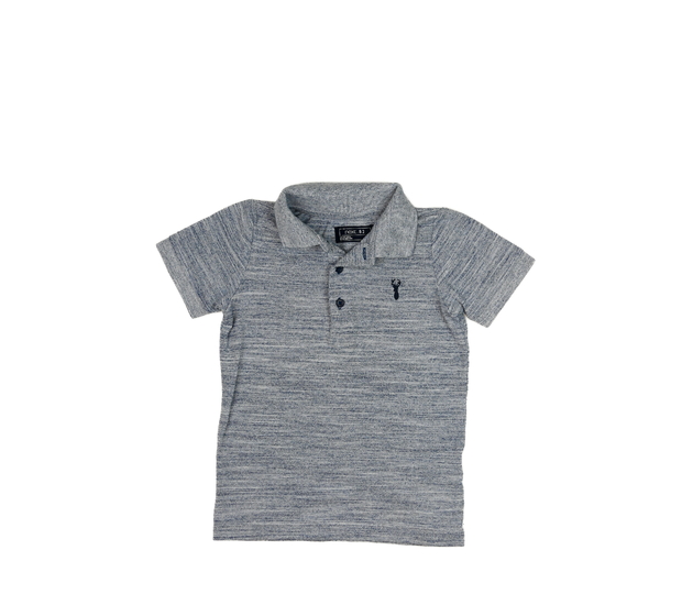 Modré melírované triko s límečkem Next