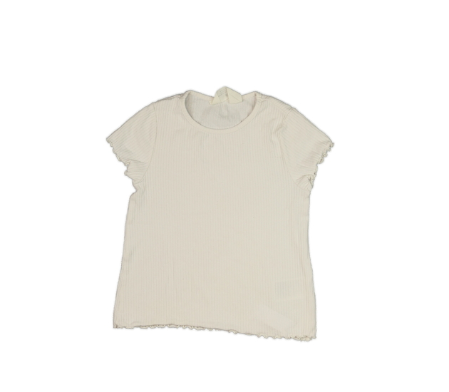 Smetanové žebrované triko H&M