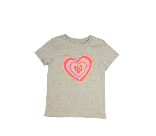 Šedé melírované triko se srdcem Nutmeg