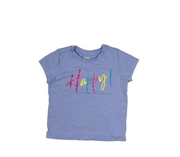 Modré triko s nápisem 