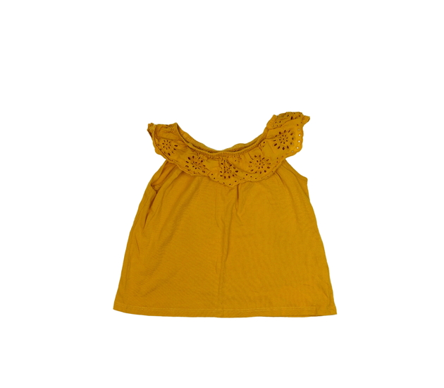 Hnědé triko s madeirovým lemem Primark