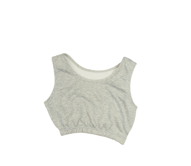 Šedý melírovaný crop top 
