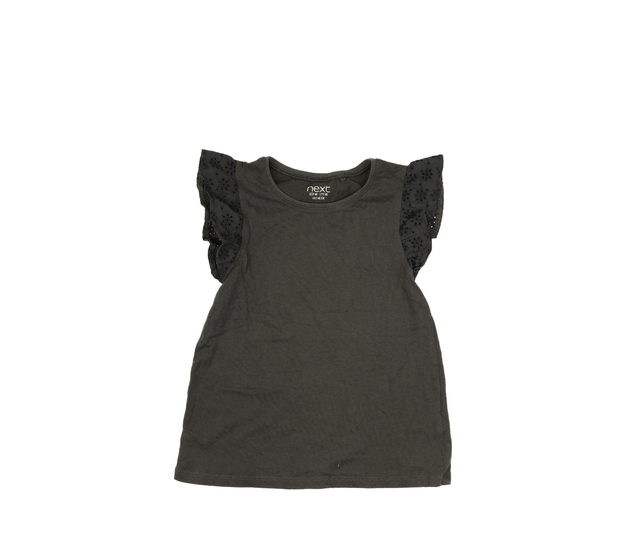 Tmavé triko s madeirovými rukávy Next