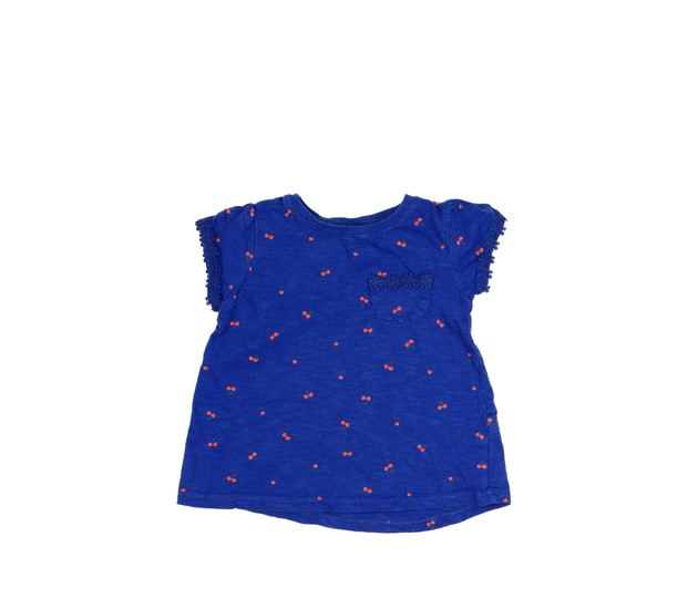 Tmavě modré zdobné triko s kapsičkou Next