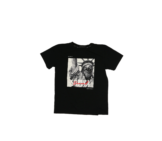 Černé triko s motivem Ameriky 