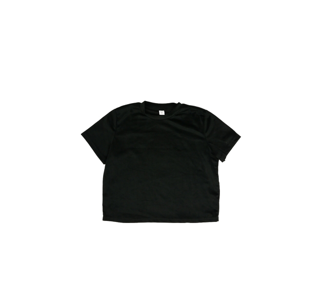 Černé semišové crop triko 