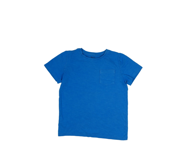 Modré melírované triko s kapsou Tu