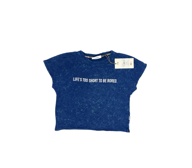 Nový modrý batikovaný crop top 