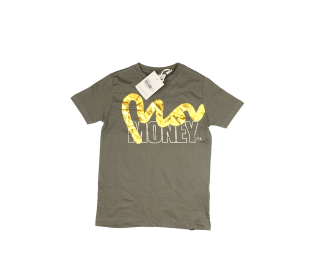 Nové tmavé triko se zlatým nápisem 