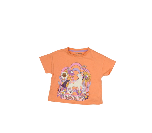 Oranžové triko s jednorožcem Nutmeg