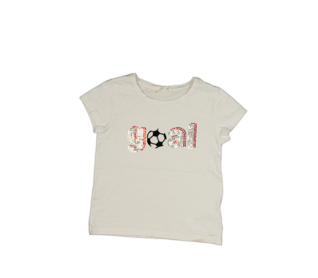 Bílé triko s nápisem z flitrů Next