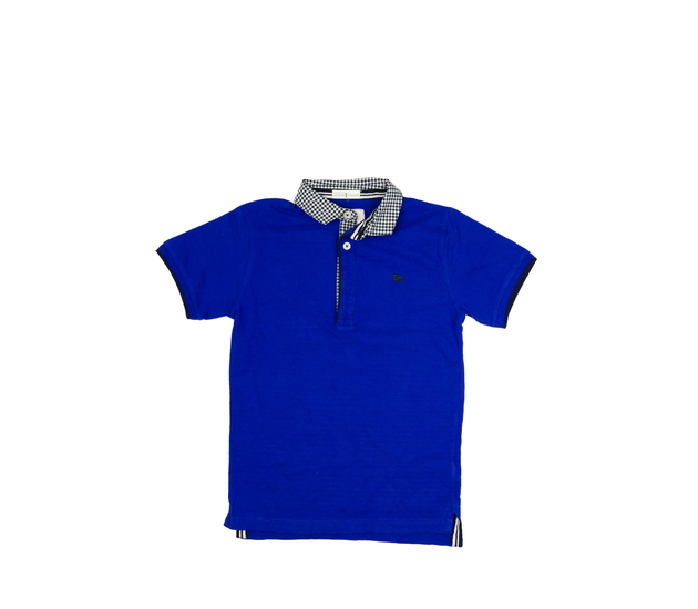 Modré triko s límečkem 