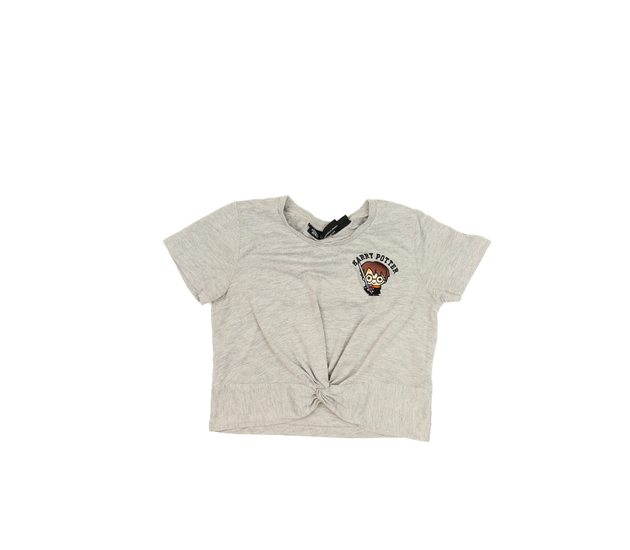 Šedý melírovaný crop top Harry Potter Primark