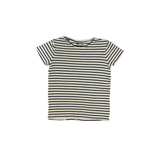 Pruhované bílo-modré žebrované triko George