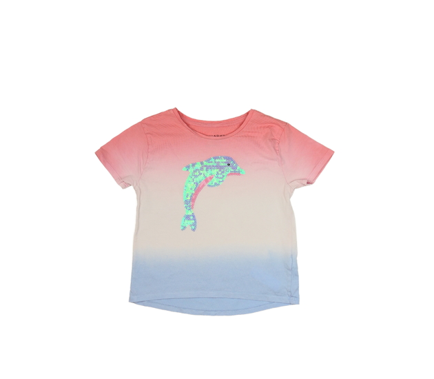 Růžové triko s barevným přechodem Primark