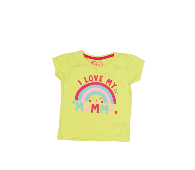 Žluté triko s duhou Primark