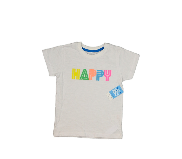 Nové bílé triko s barevným nápisem 