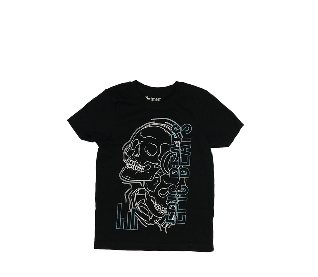 Černé triko s cool potiskem Nutmeg